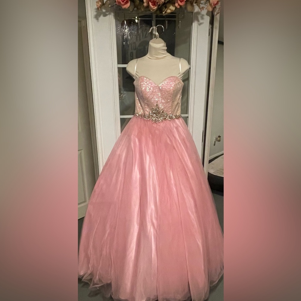 Samila Pink Satin Formal gown